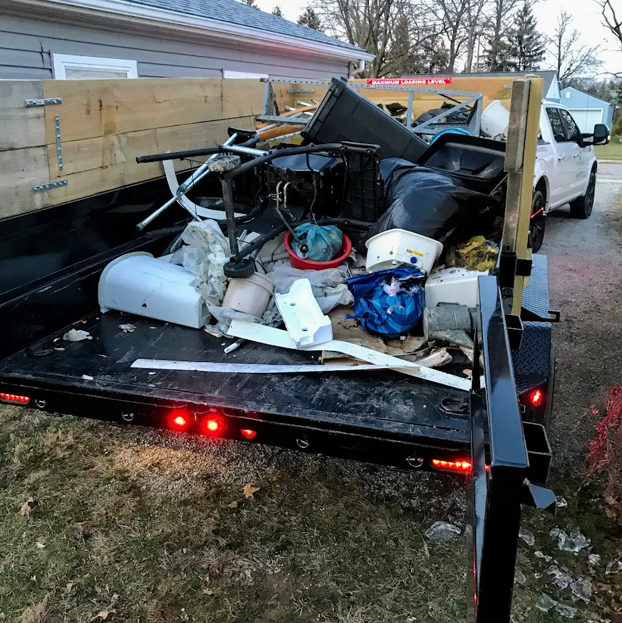 Roll-off dumpster delivered to a residential driveway in Unicoi